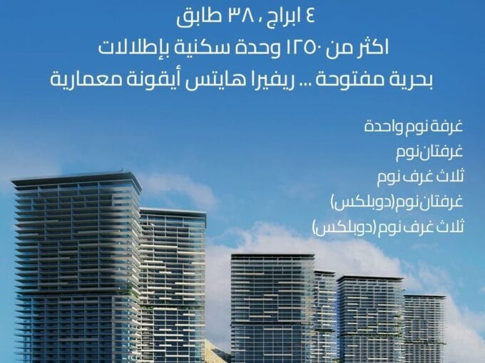 تملك واستثمار في العقبة – أبراج ريفيرا هايتس في مرسى زايد